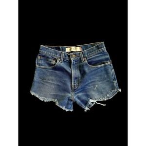 Vintage 517 Cut Off Levi's Shorts Blue Jeans Sz 28.5 Distressed Women's